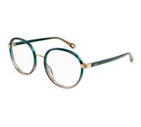 Chloé CH0033O 006 Woman Optical frames Injected Green Transparent Round