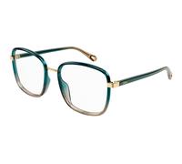 Chloé CH0034O 010 Woman Optical frames Injected Green Transparent Squared