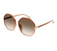 Chloé CH0133SA 002 Woman Sunglasses Bio-inject Brown Brown Geometric Shaded