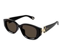 Chloé CH0237SK 001 Woman Sunglasses Acetate Black Brown Round