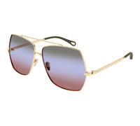 Chloé CH0278S 007 Woman Sunglasses Metal Gold Green Squared