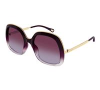 Chloé CH0327S 007 Woman Sunglasses Acetate Bordeaux Red Squared