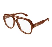 Chloé CH0339O 003 Woman Optical frames Acetate Brown Transparent Pilot