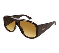 Chloé CH0347S 001 Woman Sunglasses Acetate Brown Brown Pilot
