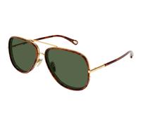 Chloé CH0382S 003 Donna Occhiali da sole Metallo Oro Verde Pilot