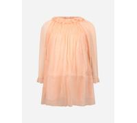Chloé Chloe Girls Light Pink Silk Dress - Brown - 4 Yrs