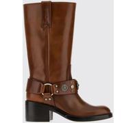 CHLOÉ Dakota Studded and Embroidered Calf Leather Biker Boots - Size: 36 - female