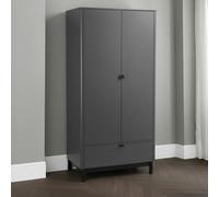 Chloe Double Wardrobe - 2 Door - 1 Drawer - Grey