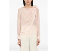 Chloé draped flower-embellished top - Pink 34