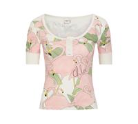 Chloe Flamingo-print Stretch-cotton top - Ivory - L (UK14 / L)