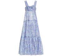 Chloe Floral-print Tiered Cotton Midi Dress - Blue - 36 (UK8 / S)