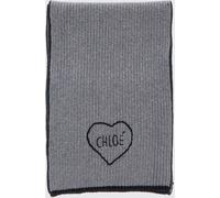 CHLOÉ Girl's Cotton and Wool Blend Scarf with Contrasting Logo Lettering - Size: 1 - unisex