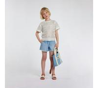 Chloé Girls Lamé Crochet Sweatshirt in Silver - Silver - 5 Yrs