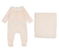 Chloé Girls Pink Cotton Star Babysuit Set-1 Month