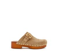Chloe Jeannette 40 Suede Clogs - Beige - 38 (IT38 / UK5)