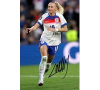 Chloe Kelly - England Lionesses Euro 2025 Final Winning Celebration Football Signed 12x8 Inch Montage Photo With Print Pre-Printed Signature That Would Make A Great Autograph Fan Gift