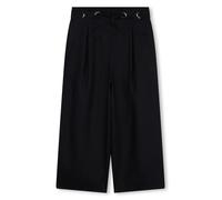 Chloé Kids pleat-detail linen trousers - Blue 4-5-8