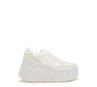 Chloe Nama Panelled Leather Flatform Sneakers - White - 40 (IT40 / UK7)