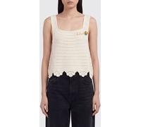 CHLOÉ Off-the-Shoulder Crochet Top in Cotton with Square Neck - Size: L - female
