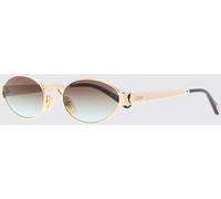 CHLOÉ Oval-Frame Sunglasses in Gold-Tone Metal with Gradient Lenses - Size: OS - female