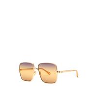 Chloe Oversized Butterfly-frame Sunglasses - Gold - One Size