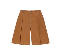 Chloe Pleated Canvas Shorts - Brown - 38 (UK10 / S)