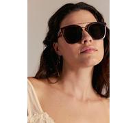 Chloe Polarized Aviator Sunglasses at Free People in Cocoa - female