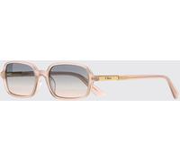 CHLOÉ Rectangular Acetate Sunglasses with Coloured Lenses and Engraved Logo - Size: OS - female