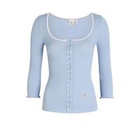 Chloe Ribbed-knit Cotton Cardigan - Light Blue - M (UK12 / M)