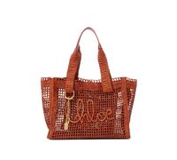 Chloé Summer Banana raffia east-west tote bag - Brown One Size