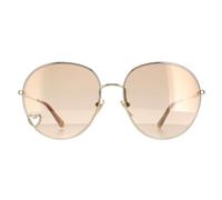 Round Gold Brown Light Gold Mirror CH0027S Chloe Gold One Size