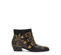 Chloe Susanna 40 Studded Nappa Leather Ankle Boots - Black - 40 (IT40 / UK7)