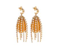 Chloe The Chloé Glow Embellished Drop Earrings - Yellow - One Size