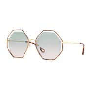 Chloé Unisex Sunglass CH0046S - Frame color: Ivory, Lens color: Green Grad