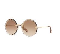 Chloé Unisex Sunglass CH0047S - Frame color: Gold Brown, Lens color: Brown Gradient