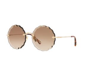 Chloé Unisex Sunglass CH0047S - Frame color: Gold Brown, Lens color: Brown Gradient