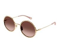 Chloé Woman CH0230S 002 Sunglasses Metal Gold Copper Round
