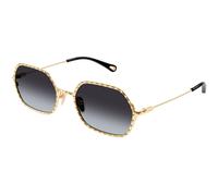 Chloé Woman CH0231S 001 Sunglasses Metal Gold Grey Round