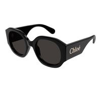 Chloé Woman CH0234S 001 Sunglasses Acetate Black Grey Round