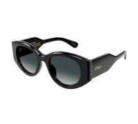 Chloé Woman CH0251S 001 Sunglasses Acetate Black Grey Round
