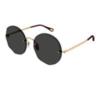 Chloé Woman CH0254S 001 Sunglasses Metal Gold Grey Round