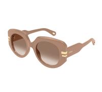 Chloé Woman CH0257S 005 Sunglasses Acetate Pink Brown Squared