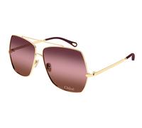 Chloé Woman CH0278S 003 Sunglasses Metal Gold Red Squared