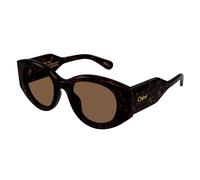 Chloé Woman Chloé CH0251S 002 Sunglasses Acetate Havana Brown Round