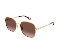 Chloé Woman Chloé CH0255SK 004 Sunglasses Metal Gold Brown Squared