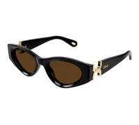 Chloé Woman Chloé CH0259S 001 Sunglasses Acetate Black Brown Cat Eye