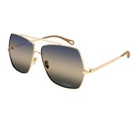 Chloé Woman Chloé CH0278S 006 Sunglasses Metal Gold Blue Squared