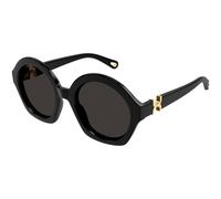 Chloé Woman Chloé CH0302S 001 Sunglasses Acetate Black Grey Round