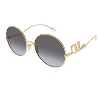 Chloé Woman Chloé CH0329S 001 Sunglasses Metal Gold Grey Round