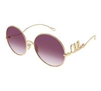 Chloé Woman Chloé CH0329S 003 Sunglasses Metal Gold Red Round